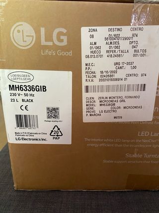 Microondas LG - Smart Inverter
