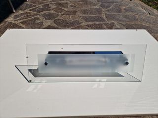 Lampada Parete Vetro & Acciaio