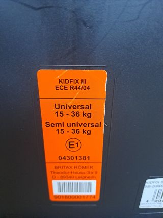 Silla coche Britax Römer XP-PAD Isofix