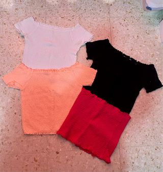 Tops off-shoulder: Estilo en 4 colores