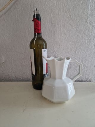 Jarra blanca porcelana