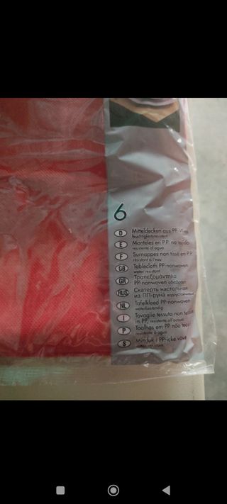 6 Manteles rojos 