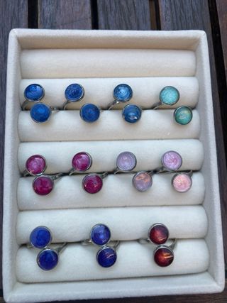 Anillo doble plata - ajustable