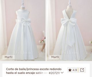 Vestido fiesta niña blanco
