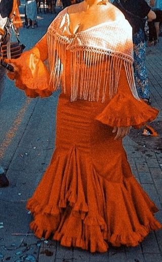 Traje Flamenca Naranja