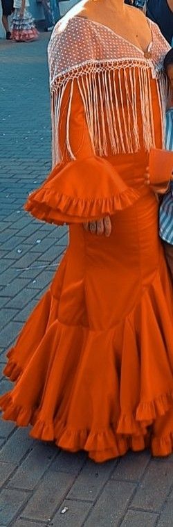 Traje Flamenca Naranja