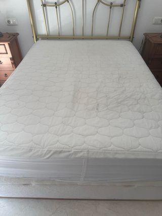 Cama matrimonio metal - colchón y canapé