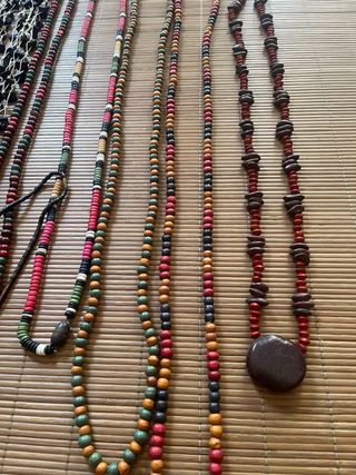 Collares de Madera | Multicolor, 20 unidades