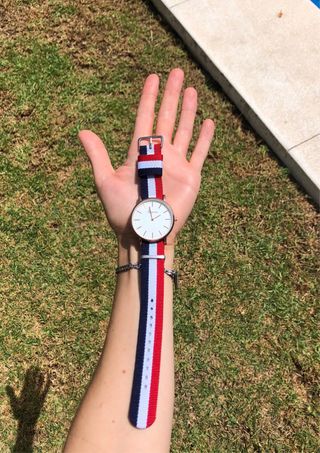 Reloj Geneva - Correa Rojo-Blanco