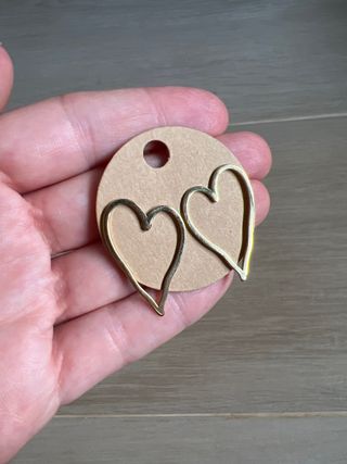 Pendientes corazón | Dorado