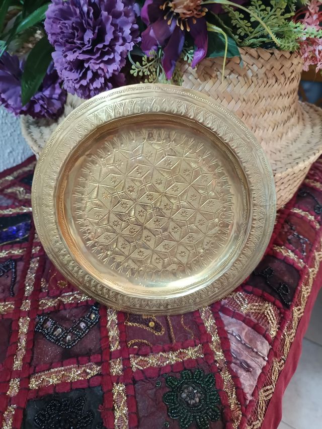 ANTIGUO PLATO EGIPCIO ARTESANAL