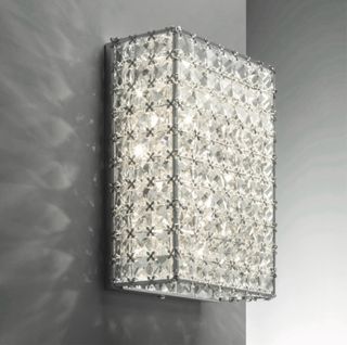 Lampada da parete cristallo argento