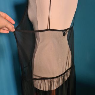 Vestito lungo Monki nero in rete