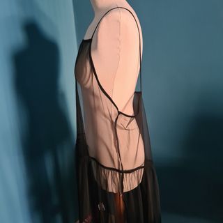 Vestito lungo Monki nero in rete