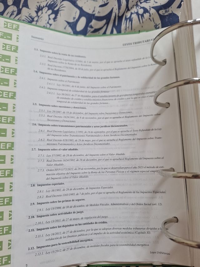 Cef Leyes Tributarias