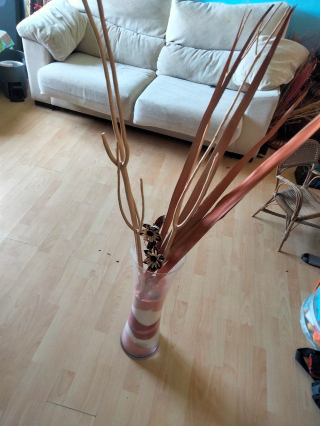 Jarrón decorativo marrón beige