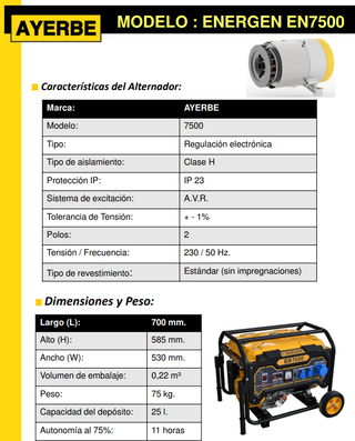 Gerador Energen EN7500 - 5434120