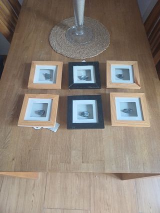 6 Mini-marcos con piedras.