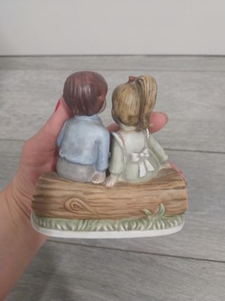 Pareja niños figura cerámica