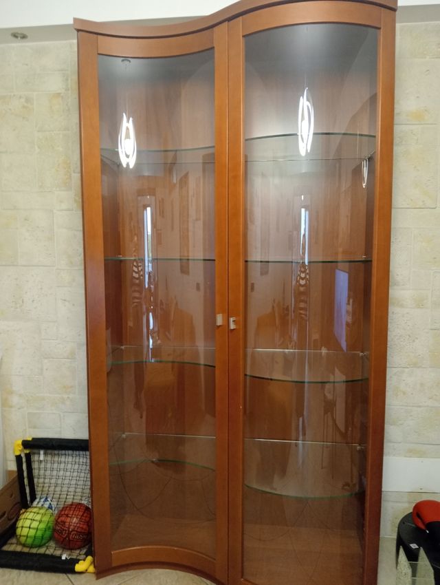 Vetrina in legno e vetro - mobile 