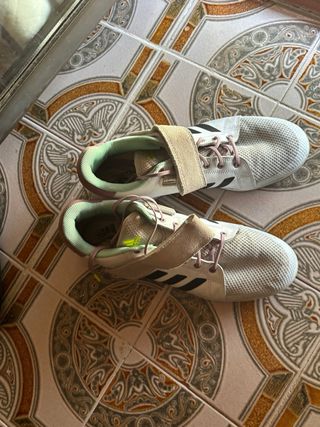 Zapatillas Adidas Halterofilia - Gris/Verde