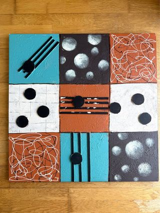 Quadro Abstrato Texturizado 80x80