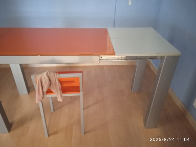  Urgente bonita Mesa cristal naranja hasta el 28