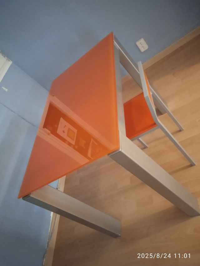  Urgente bonita Mesa cristal naranja hasta el 28