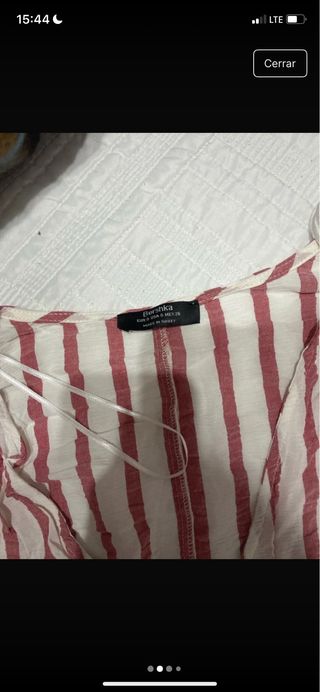 Blusa rayas Bershka - Rosa/Blanca