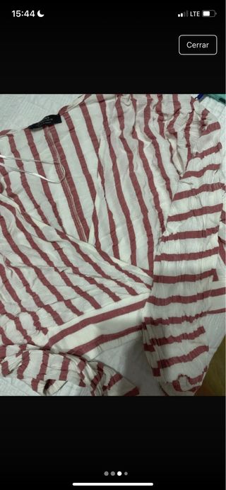 Blusa rayas Bershka - Rosa/Blanca