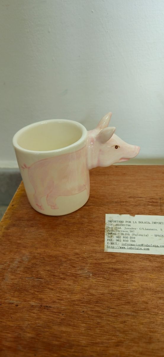 6 tazzine fatte a mano con animali