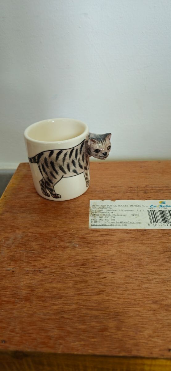 6 tazzine fatte a mano con animali