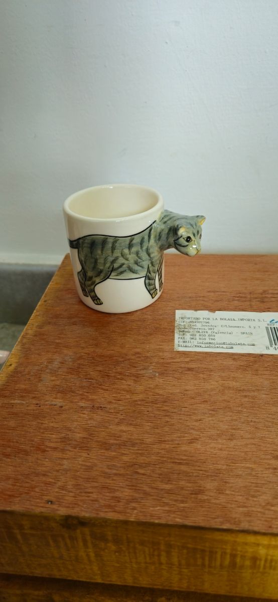 6 tazzine fatte a mano con animali