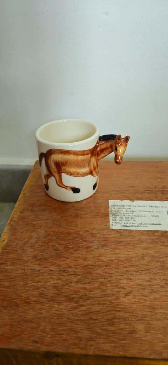 6 tazzine fatte a mano con animali