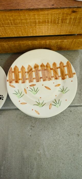 6 tazzine fatte a mano con animali