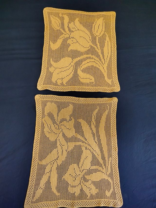 2 Quadretti uncinetto fiori