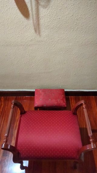 BELLISSIMA PANCA E POGGIAPIEDI IN LEGNO POUF 