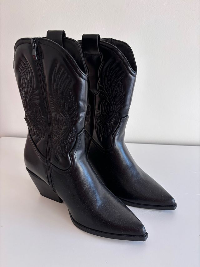 Botas vaqueras negras