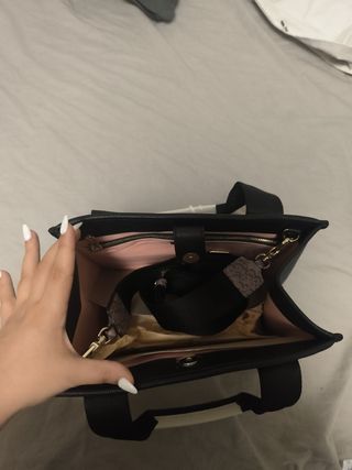 Bolso Tous - estampado kaos marrón y crema 