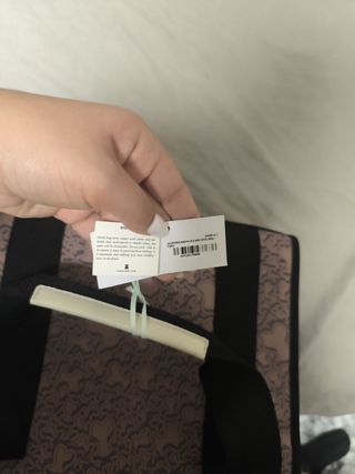 Bolso Tous - estampado kaos marrón y crema 