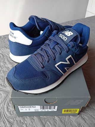 Zapatillas New Balance 500 talla 37.5 azul marino