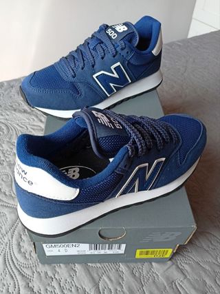 Zapatillas New Balance 500 talla 37.5 azul marino