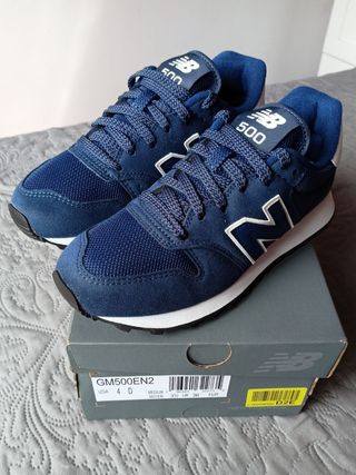 Zapatillas New Balance 500 talla 37.5 azul marino