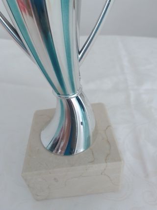 Coppa trofeo argento-turchese Vintage