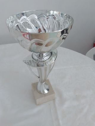 Coppa trofeo argento-turchese Vintage