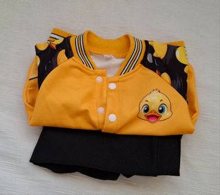 Chándal bebé 12-18m,amarillo-negro chaqueta univer