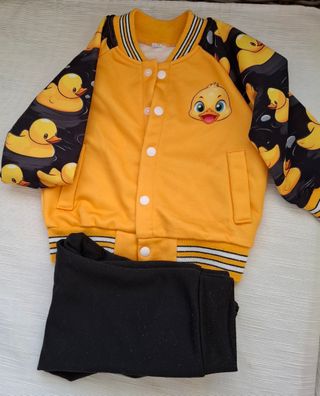Chándal bebé 12-18m,amarillo-negro chaqueta univer
