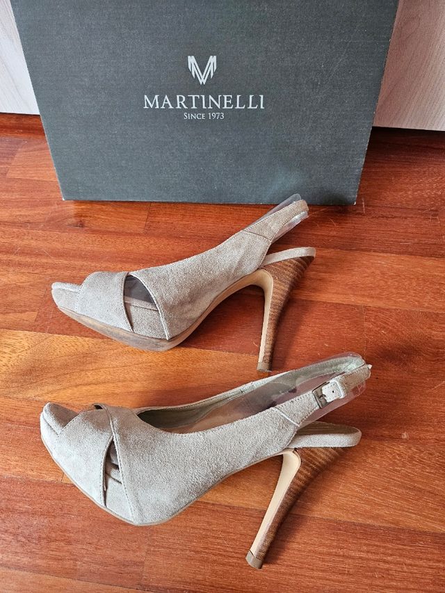 Sandali MARTINELLI grigio chiaro - tacco 10