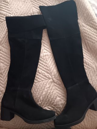 Botas altas ante negras - talla 39