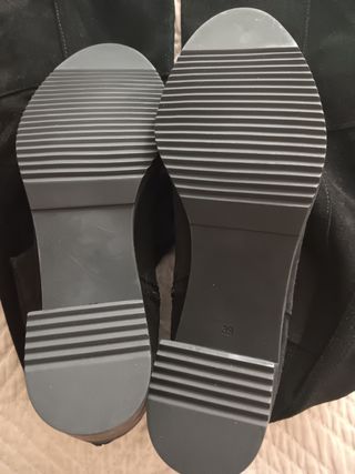 Botas altas ante negras - talla 39